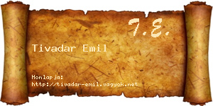 Tivadar Emil névjegykártya